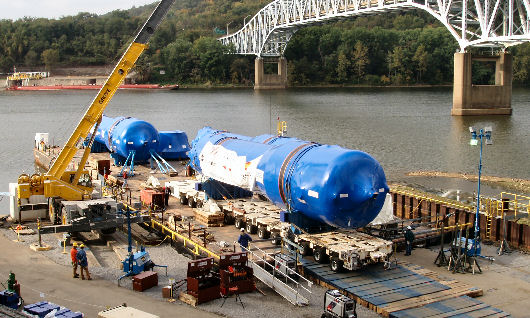 Generator rolled off barge