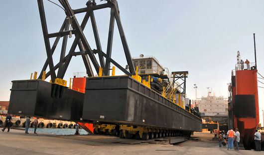 Dredge rolled on over stern Explorer