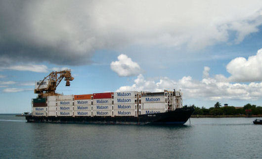 Matson barge Mauna Loa under tow