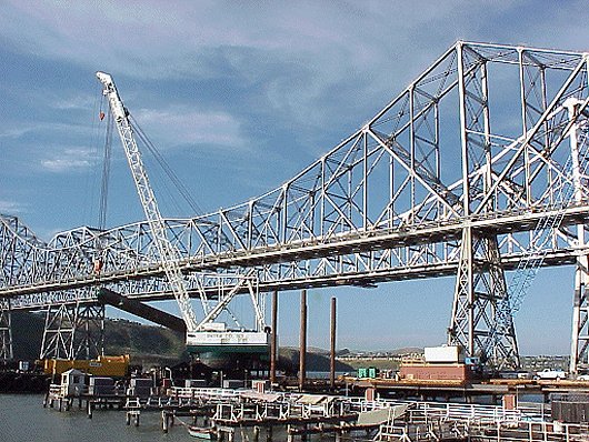 Lofting Carquinez bridge foundation piles