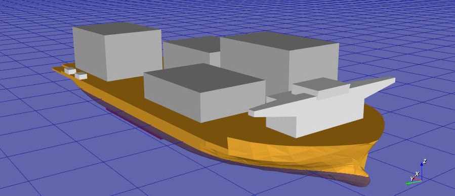 MOSES model of module carrier loaded with modules