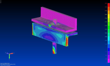 Nastran model of Shugert barge pin connection 