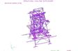 Structural analysis model showing deflections