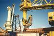 Bucket elevator lifted free from transport frame