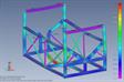 FE model of the cradle simulating the lift