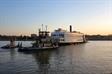 Ferry pulled out of drydock